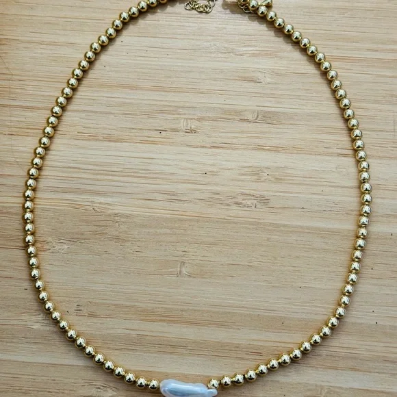 Necklace Fashion Round Freshwater Pearl Copper Plating Womens 1 Piece Brand New - Picture 3 of 3